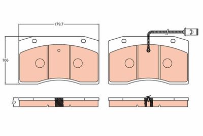 Patt. freno V.I. Iveco iribus Iveco serie 370 t.t. (84->)
