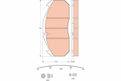Patt. freno V.I. man premium 210/300/400 (96-98) 26.422 fnl,26.422 fnll,26.422 fvl platform / chassis