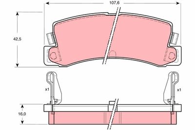 Pastiglie freno posteriore Toyota corolla hatchback 1997 2000