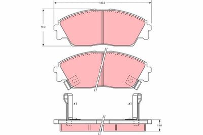 Pastiglie freno anteriore Honda civic III saloon 1987 1991