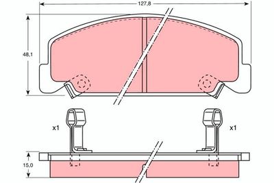 Pastiglie freno anteriore Honda accord II 1983 1985