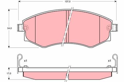 Pastiglie freno anteriore Hyundai lantra II estate 1997 ->
