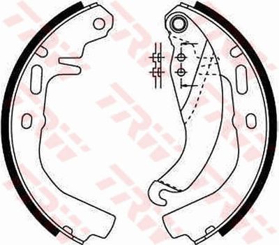 Ganascia freno posteriore vauxhall cavalier mk II 1981 1988