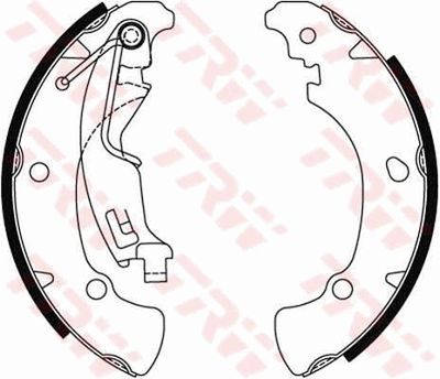 Ganascia freno posteriore Lancia Lancia musa - Fiat idea 2005 ->