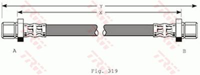 Tubo freno posteriore DX. Subaru legacy I 1989 1993