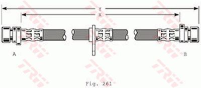 Tubo freno posteriore DX. Rover 600 1994 1999