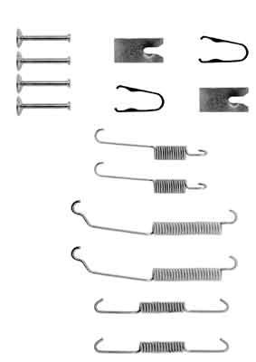 Kit di accessori ganasce freno posteriore Mercedes benz a-class 1997 2004