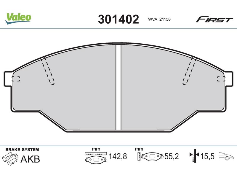Brake pads TOY Hilux