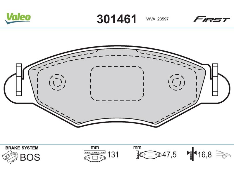Brake pads PEUG 206+