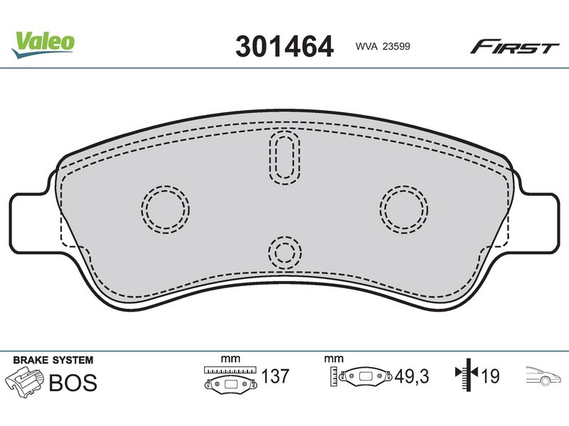 Brake pads PEUG 207+