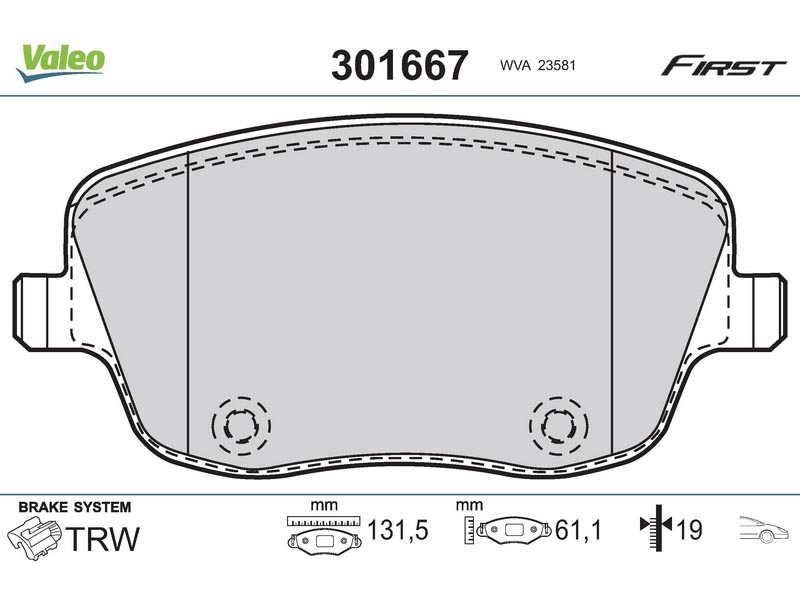 Brake pads SKO Fabia