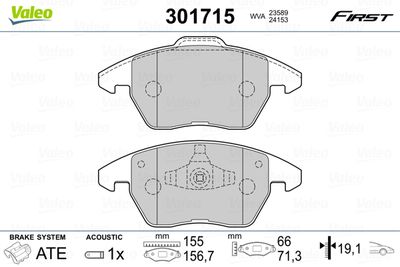 Brake pads first Peugeot 207