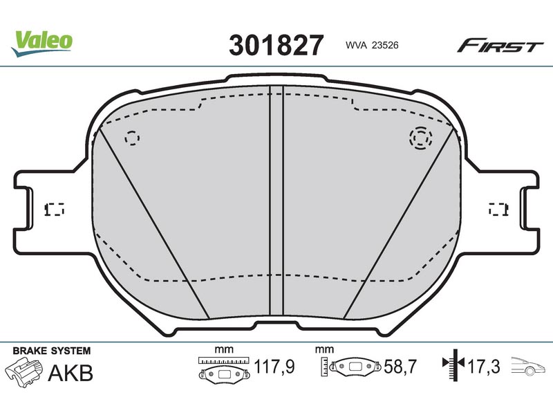 Brake pads TOY Corrolla