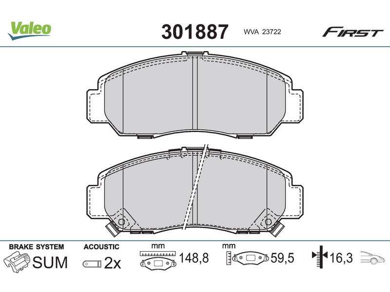 Brake pads HON Fr-V