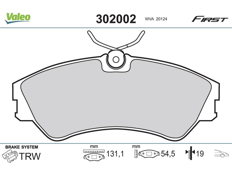 Brake pads first Volkswagen Multivan fr