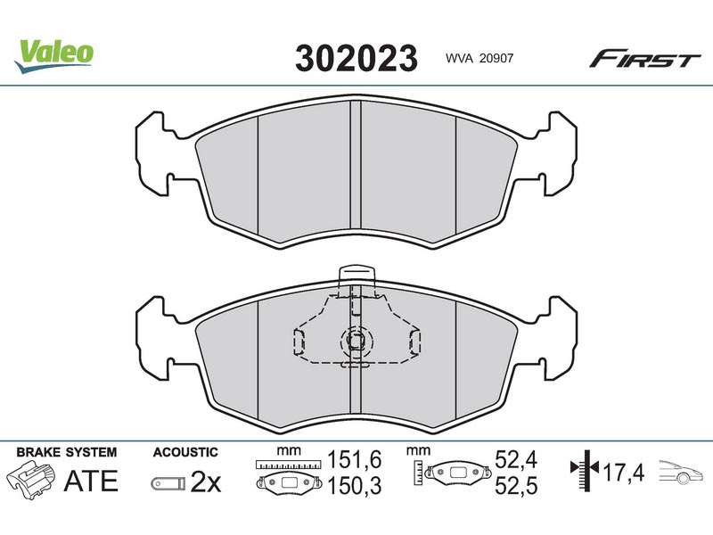Pastiglie freno first brake pads first Fiat doblo fr
