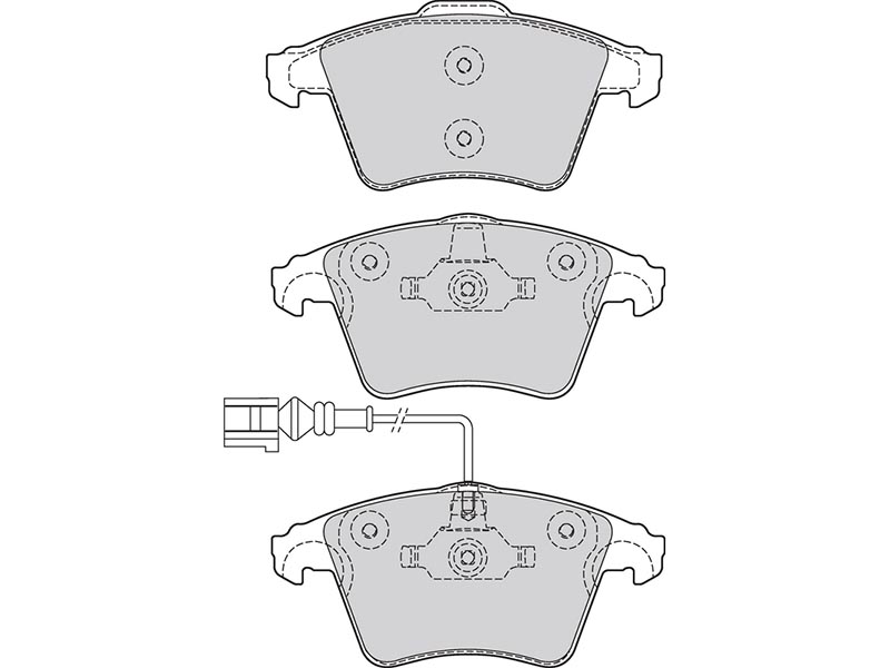 Brake pads first VW trans 04.03>08.15 fr