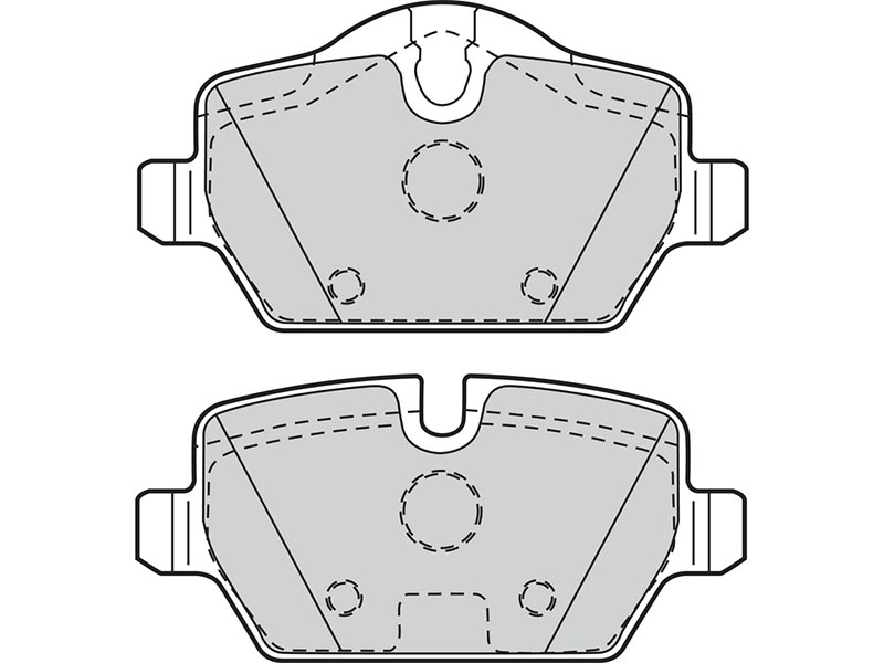 Brake pads first BMW 116I 07.04> rr