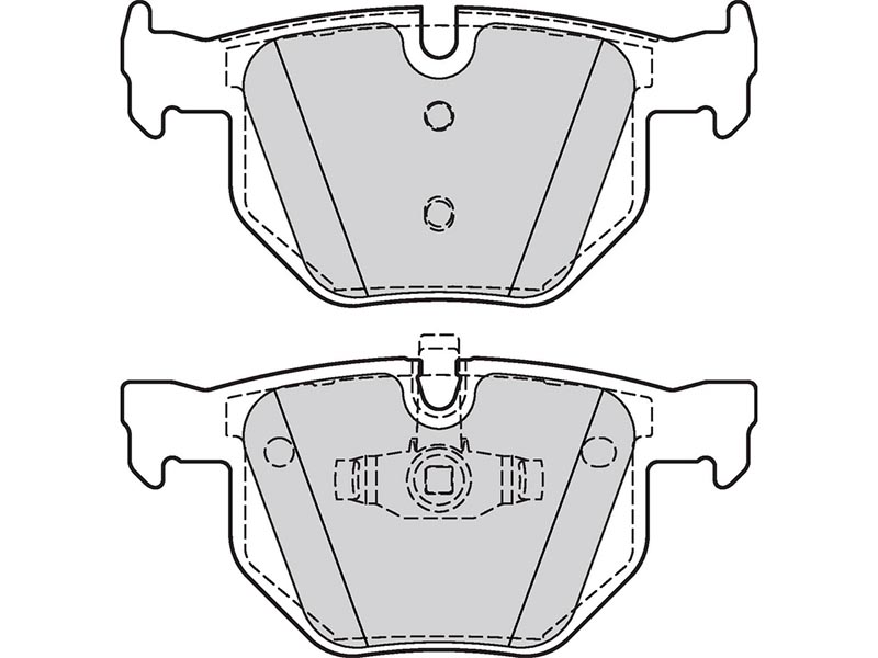Brake pads first BMW serie 3 03.05> rr