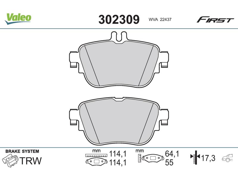 Brake pads first mer class E2016>