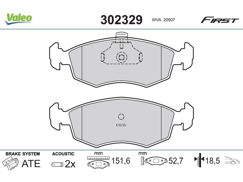 Pastiglie freno first brake pads first Fiat doblo 10.00>