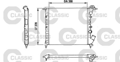 VALEO 316655 / Radiatore, Raffreddamento motore VALEO CLASSIC