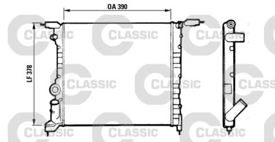 VALEO 316657 / Radiatore, Raffreddamento motore VALEO CLASSIC