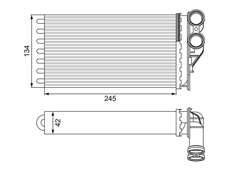 Heater core Citroën C4, Peugeot 307