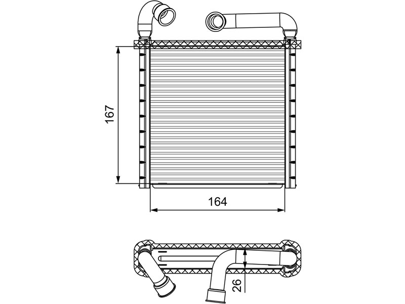 Radiatore Riscaldamento Heater Core Volkswagen GOLF 7