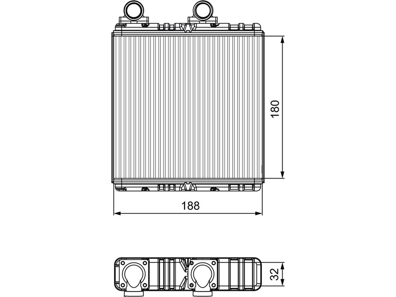 Radiatore riscaldamento Heater Core SAAB 900, 9-3