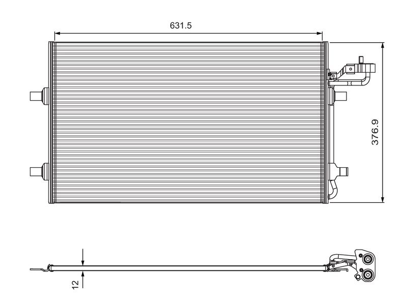 Condenser Volvo C30, S40II, V50, C70II