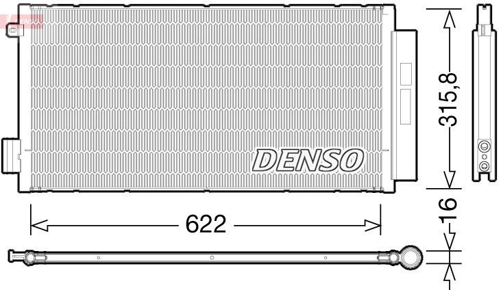 DENSO DCN09044 Condensatore climatizzatore con essiccatore