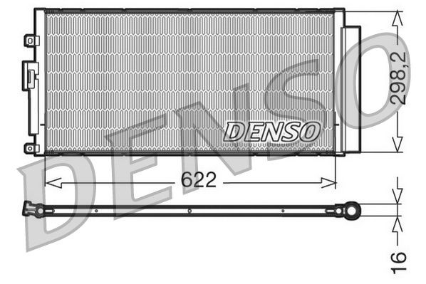 DENSO DCN09046 Condensatore climatizzatore per ABARTH 500 / 595 / 695 con essiccatore