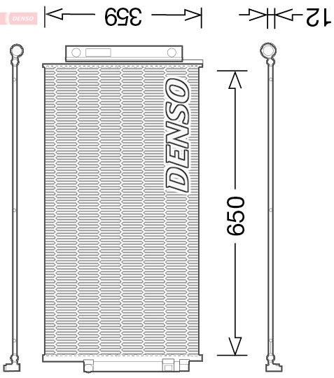 DENSO DCN09047 Condensatore climatizzatore per FIAT 500X (334) con essiccatore