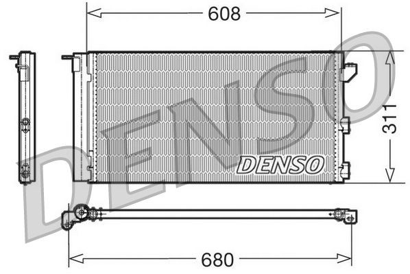 DENSO DCN09105 Condensatore climatizzatore per FIAT Panda II Hatchback (169) con essiccatore