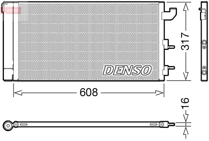 DENSO DCN09144 Condensatore climatizzatore per FIAT Panda II Hatchback (169) con essiccatore
