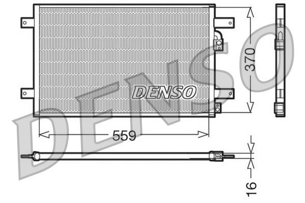 DENSO DCN32014 Condensatore climatizzatore senza essiccatore