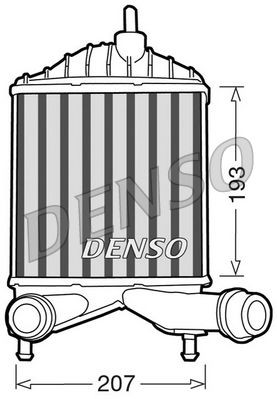 DENSO DIT09101 Intercooler Alluminio, Dim. rete rad.: 193x207x64