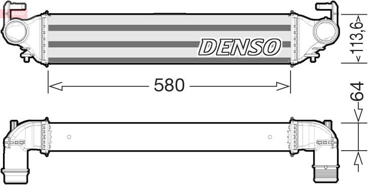 DENSO DIT09117 Intercooler per FIAT 500X (334) Alluminio
