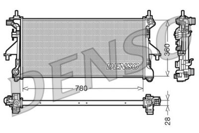 DENSO DRM09079 / Radiatore, Raffreddamento motore