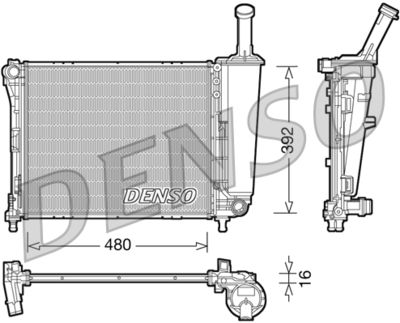 DENSO DRM09088 / Radiatore, Raffreddamento motore