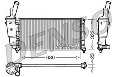 DENSO DRM09097 / Radiatore, Raffreddamento motore