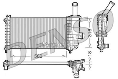 DENSO DRM09100 / Radiatore, Raffreddamento motore