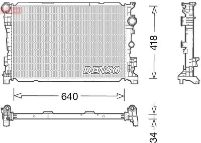 DENSO DRM17047 / Radiatore, Raffreddamento motore