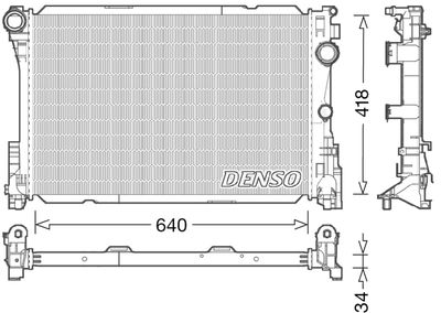 DENSO DRM17049 / Radiatore, Raffreddamento motore