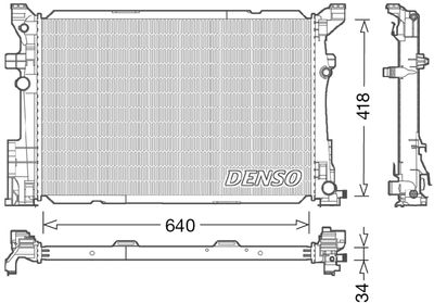 DENSO DRM17054 / Radiatore, Raffreddamento motore