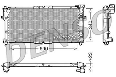 DENSO DRM44004 / Radiatore, Raffreddamento motore