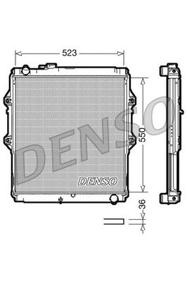 DENSO DRM50037 / Radiatore, Raffreddamento motore