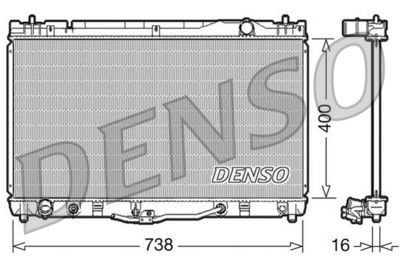 DENSO DRM50043 / Radiatore, Raffreddamento motore