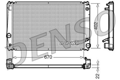 DENSO DRM50052 / Radiatore, Raffreddamento motore